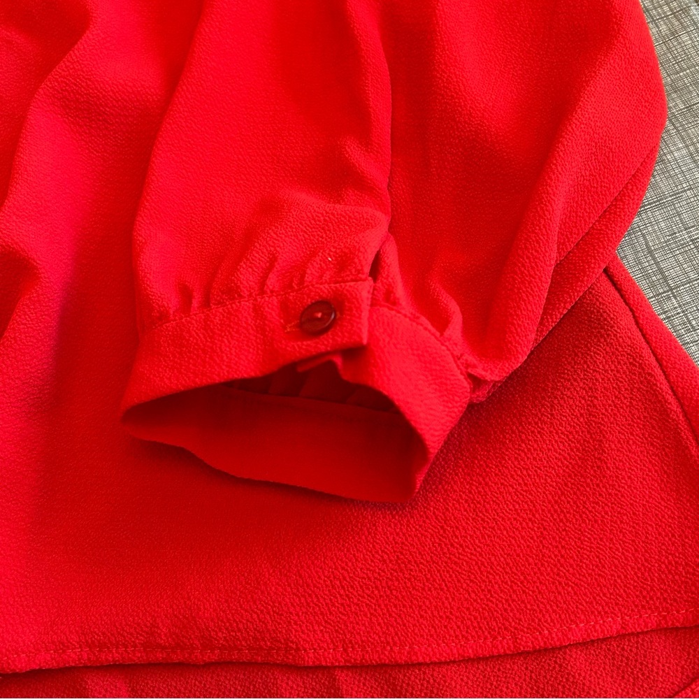 Women's Red Blouse - Picture 6 of 11